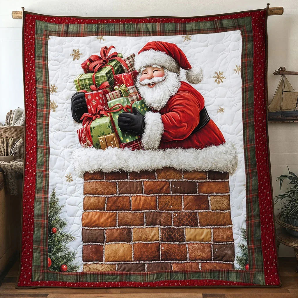 Santa Glow Up Quilt Blanket