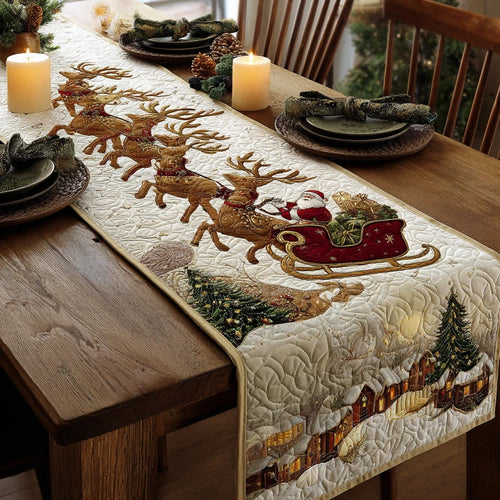 Santa Journey Quilted Table Runner