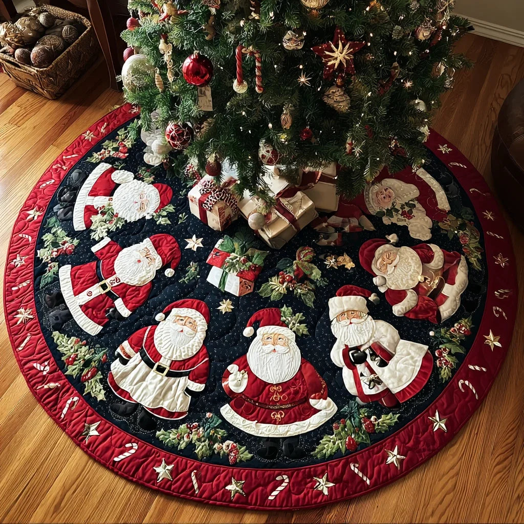 Santa Magic Christmas Quilted Tree Skirt