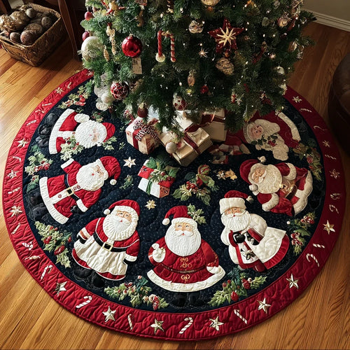 Santa Magic Christmas Quilted Tree Skirt