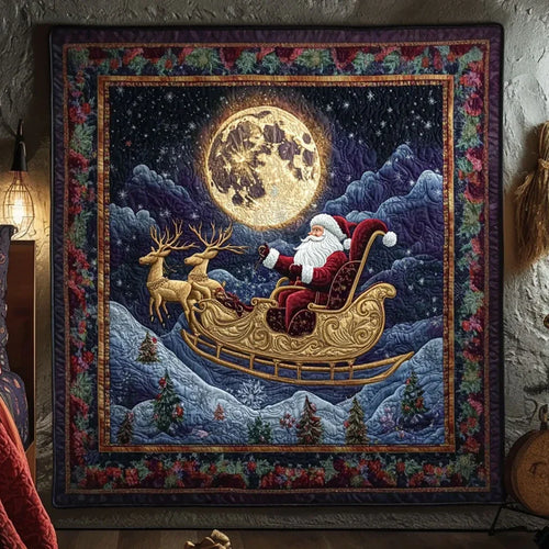 Santa Winter Sky Quilt Blanket