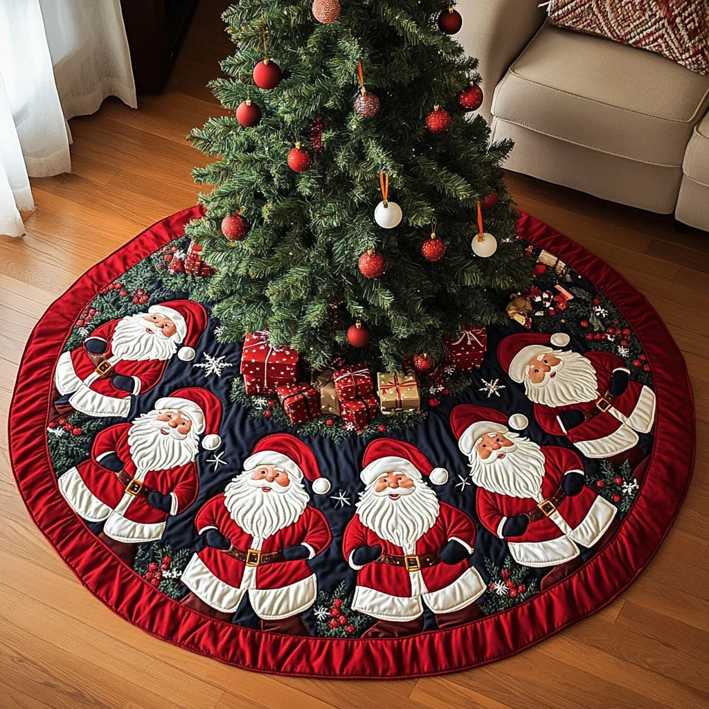 Santa Wish Christmas Quilted Tree Skirt
