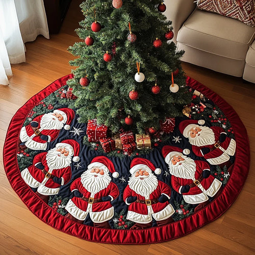 Santa Wish Christmas Quilted Tree Skirt