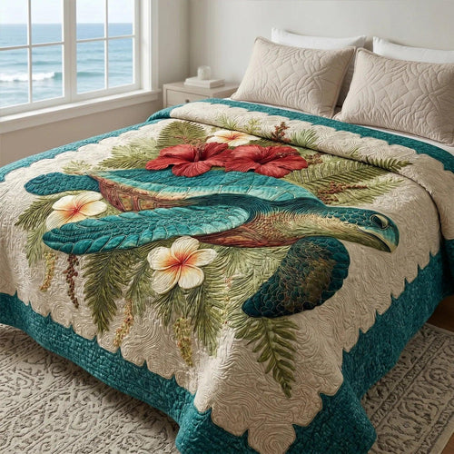 Sapphire Current Quilt Blanket - Quilted Blanket by Wild and Way