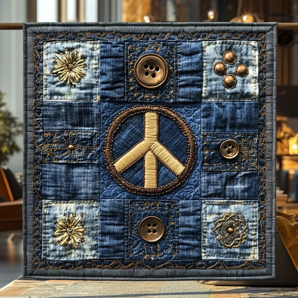 Sapphire Peace Quilt Blanket