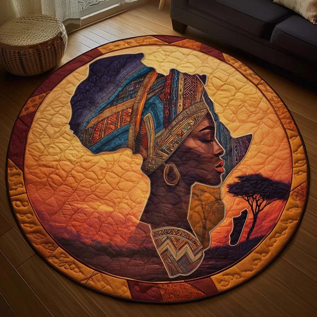 Savanna Muse Quilted Round Mat