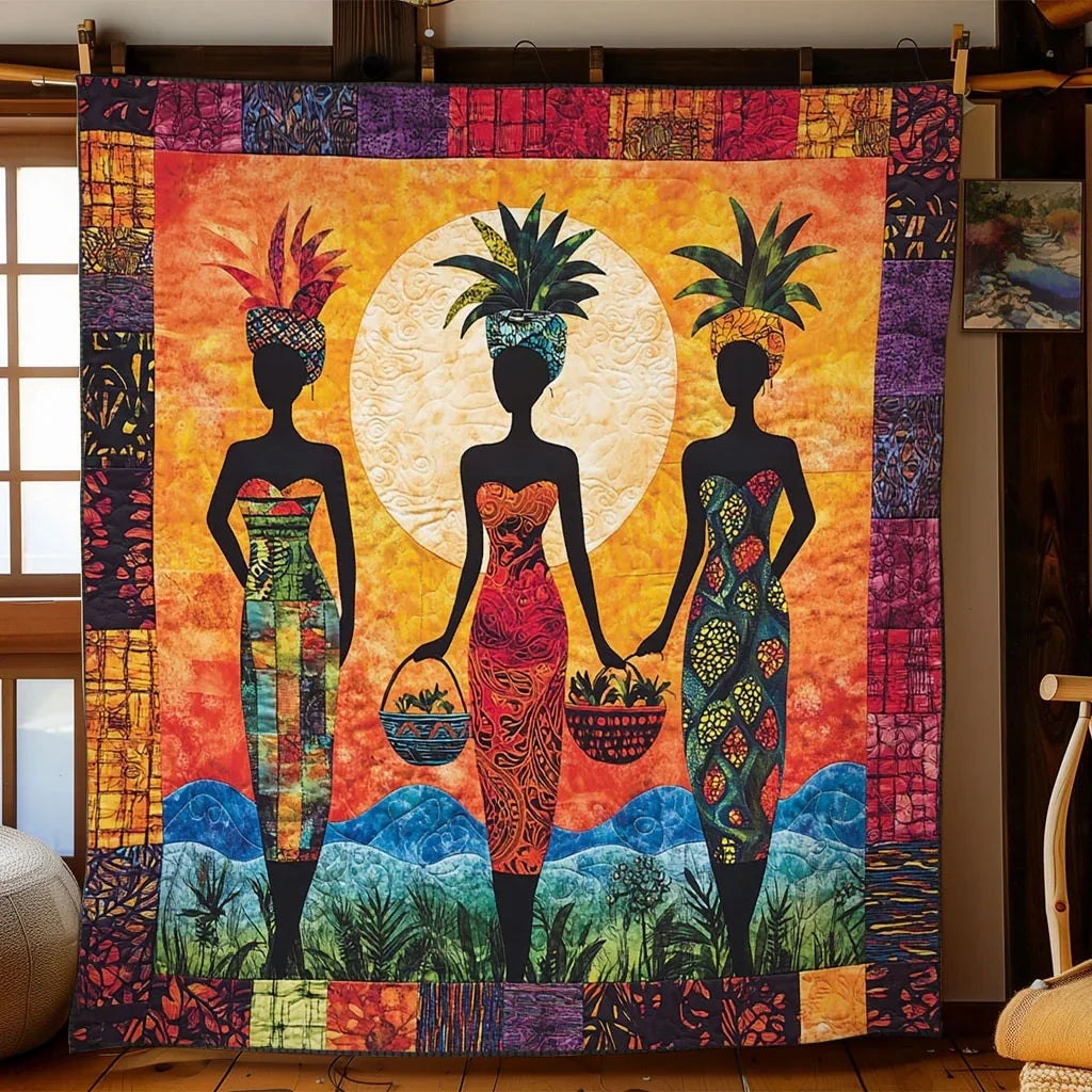Savanna Soul African Woman Quilt Blanket