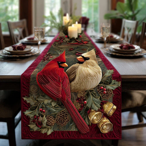 Scarlet Companions Quilted Table Runner