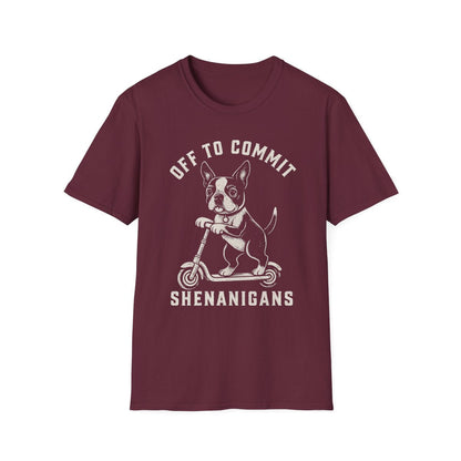 Scooter Boston Terrier Tee