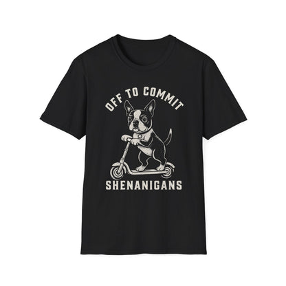 Scooter Boston Terrier Tee