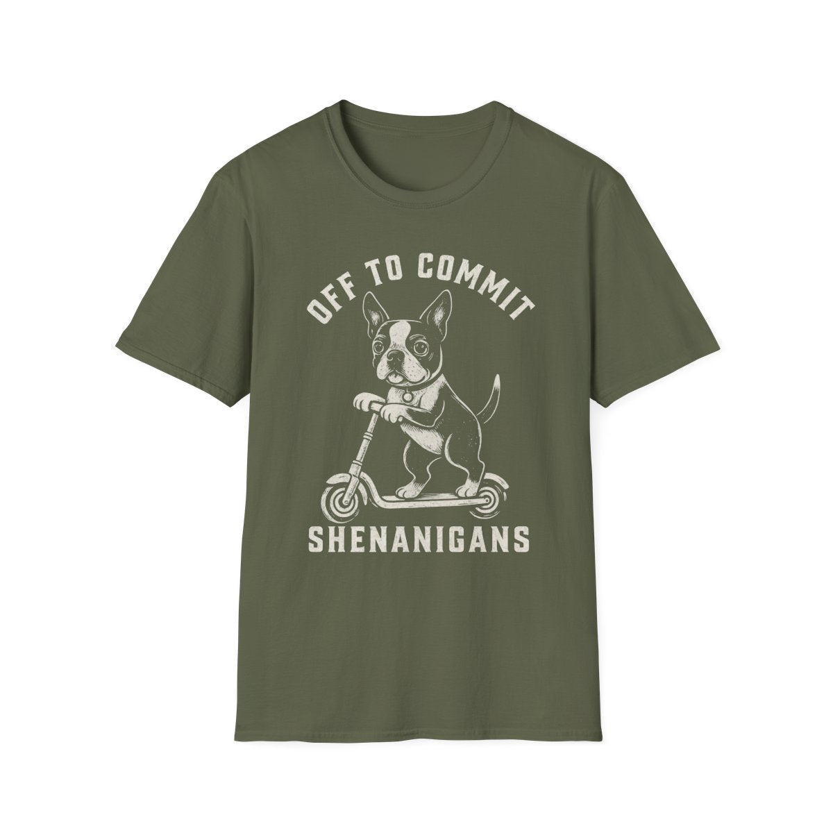 Scooter Boston Terrier Tee