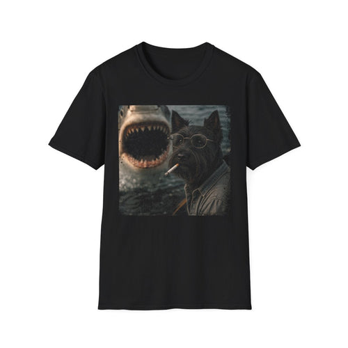 Scottish Terrier and Shark Tee