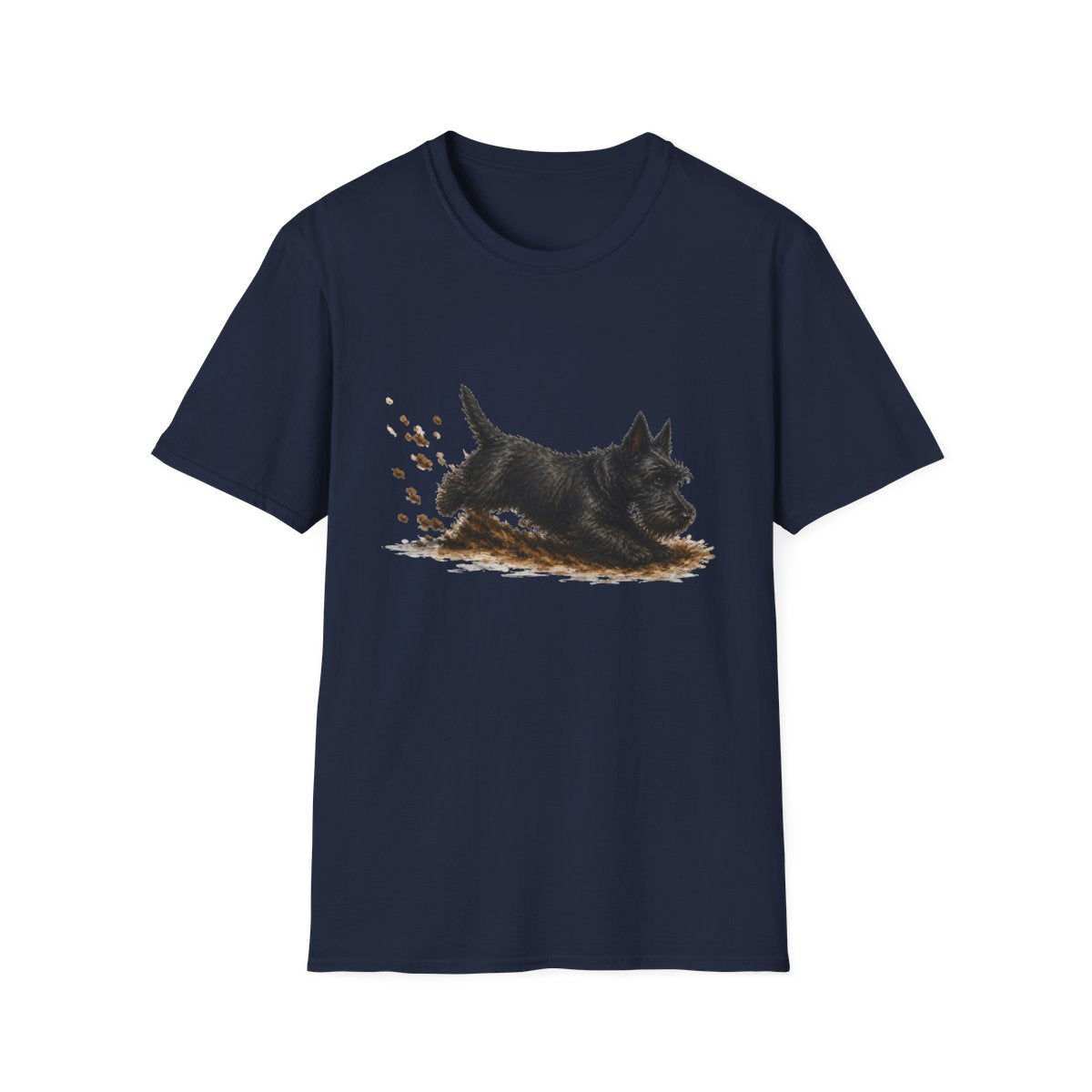 Scottish Terrier Excavating Mode On Tee