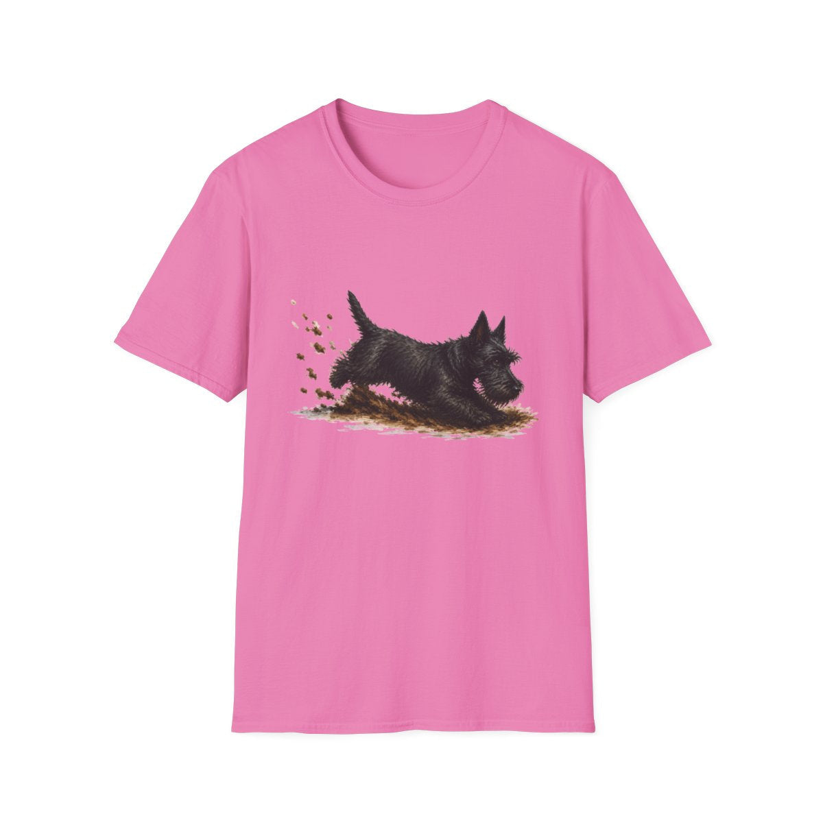 Scottish Terrier Excavating Mode On Tee