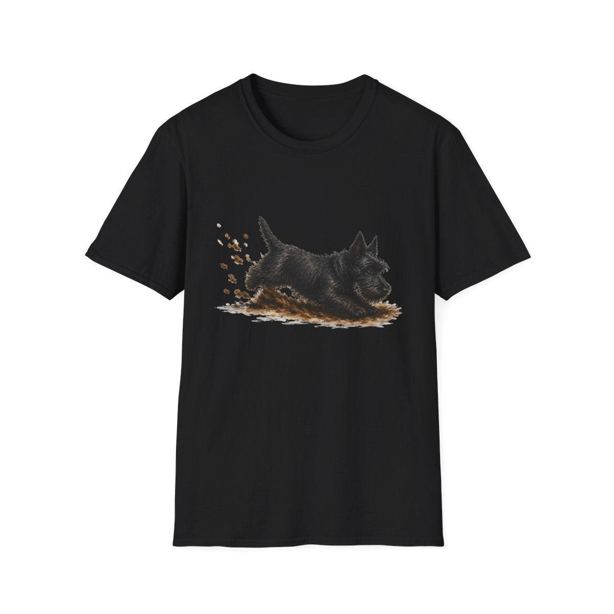 Scottish Terrier Excavating Mode On Tee