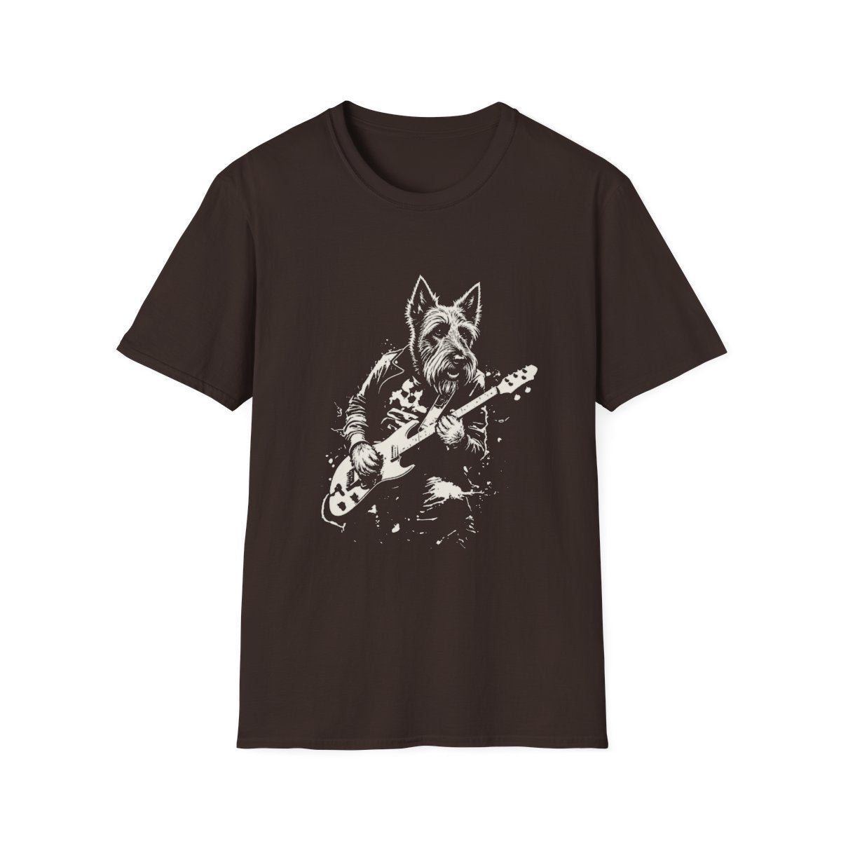 Scottish Terrier Rocking Guitar Tee