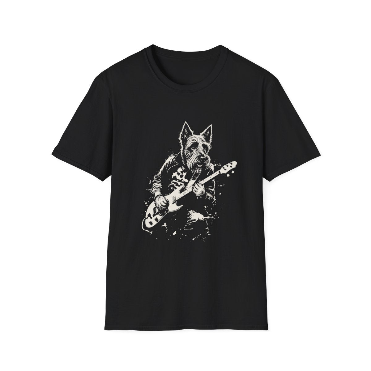 Scottish Terrier Rocking Guitar Tee