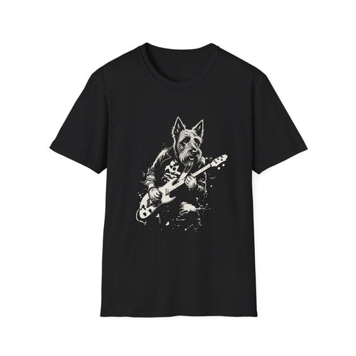 Scottish Terrier Rocking Guitar Tee