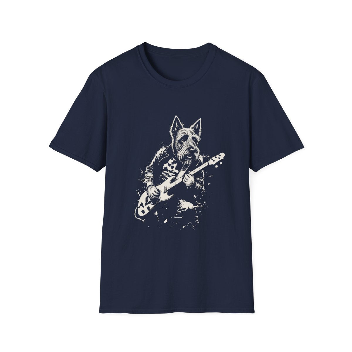 Scottish Terrier Rocking Guitar Tee