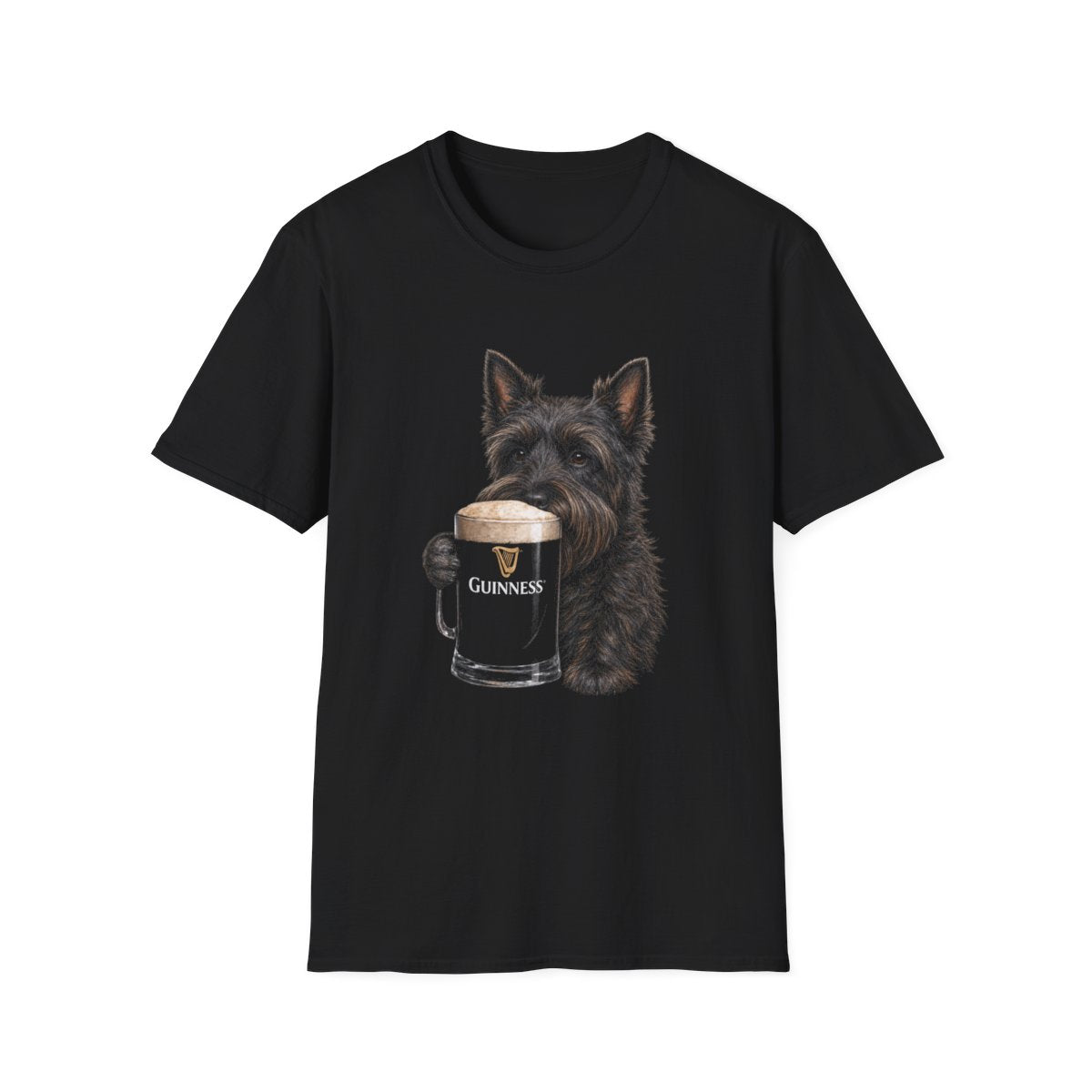 Scottish Terrier With A Pint Tee