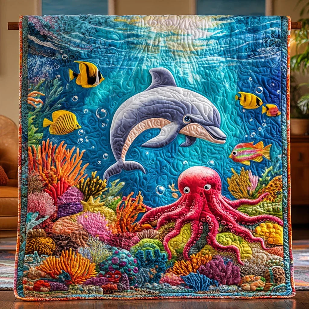 Sea Life Quilt Blanket