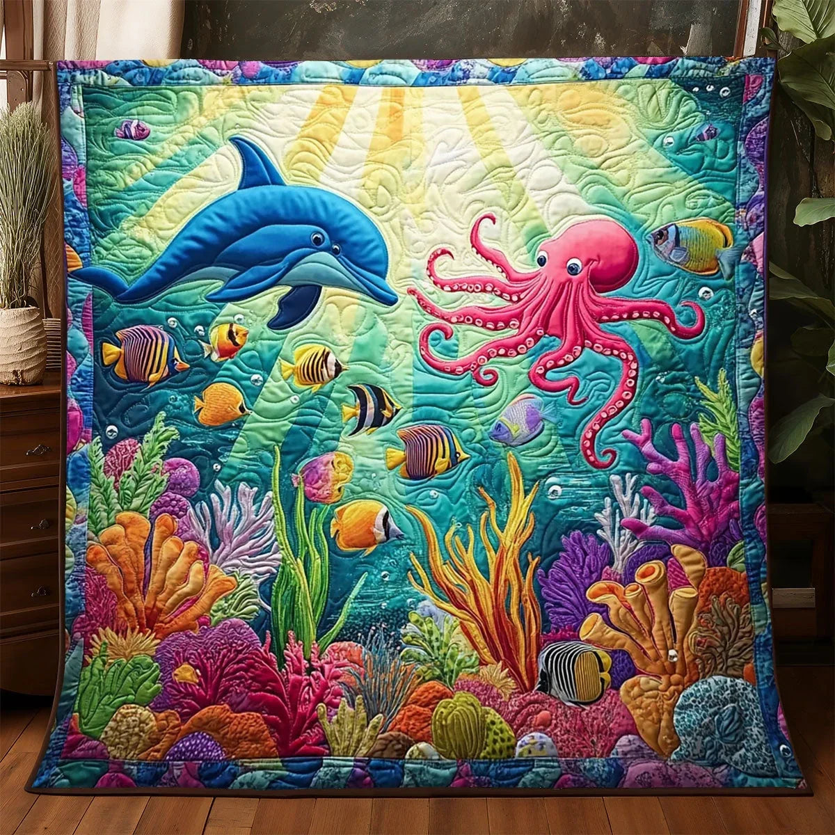 Sea Life Quilt Blanket