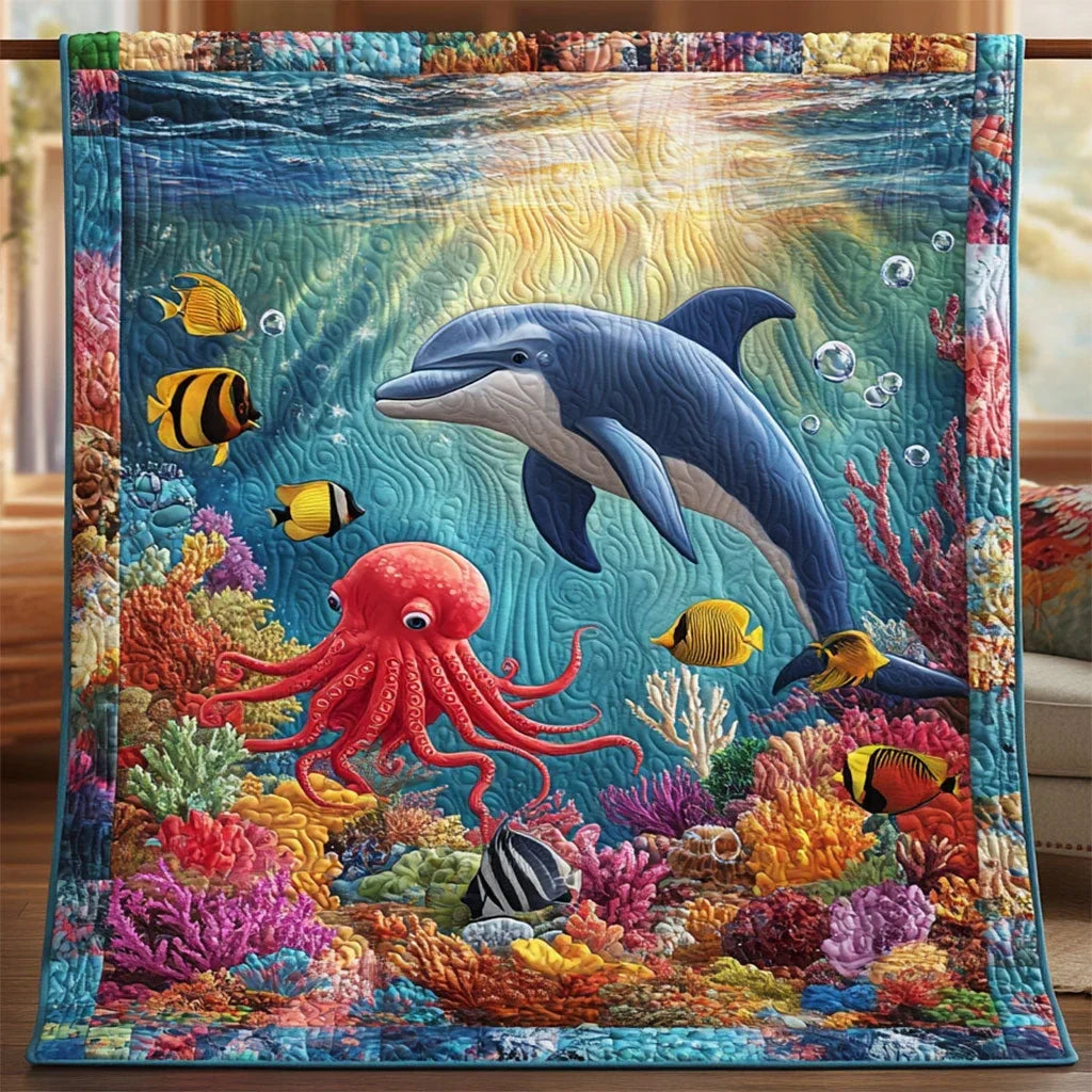 Sea Life Quilt Blanket