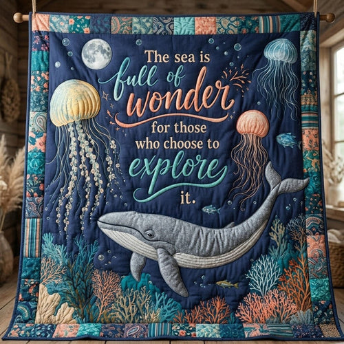 Sea of Wonder Quilt Blanket - Quilted Blanket by Wild and Way