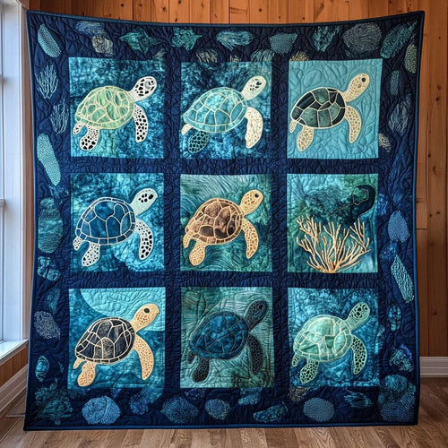 Sea Turtle Quilt Blanket