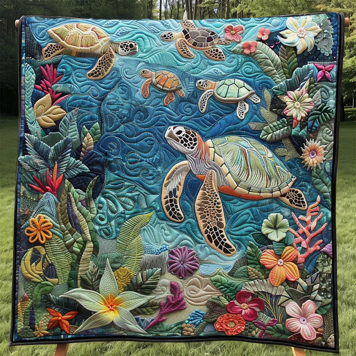 Sea Turtle Quilt Blanket