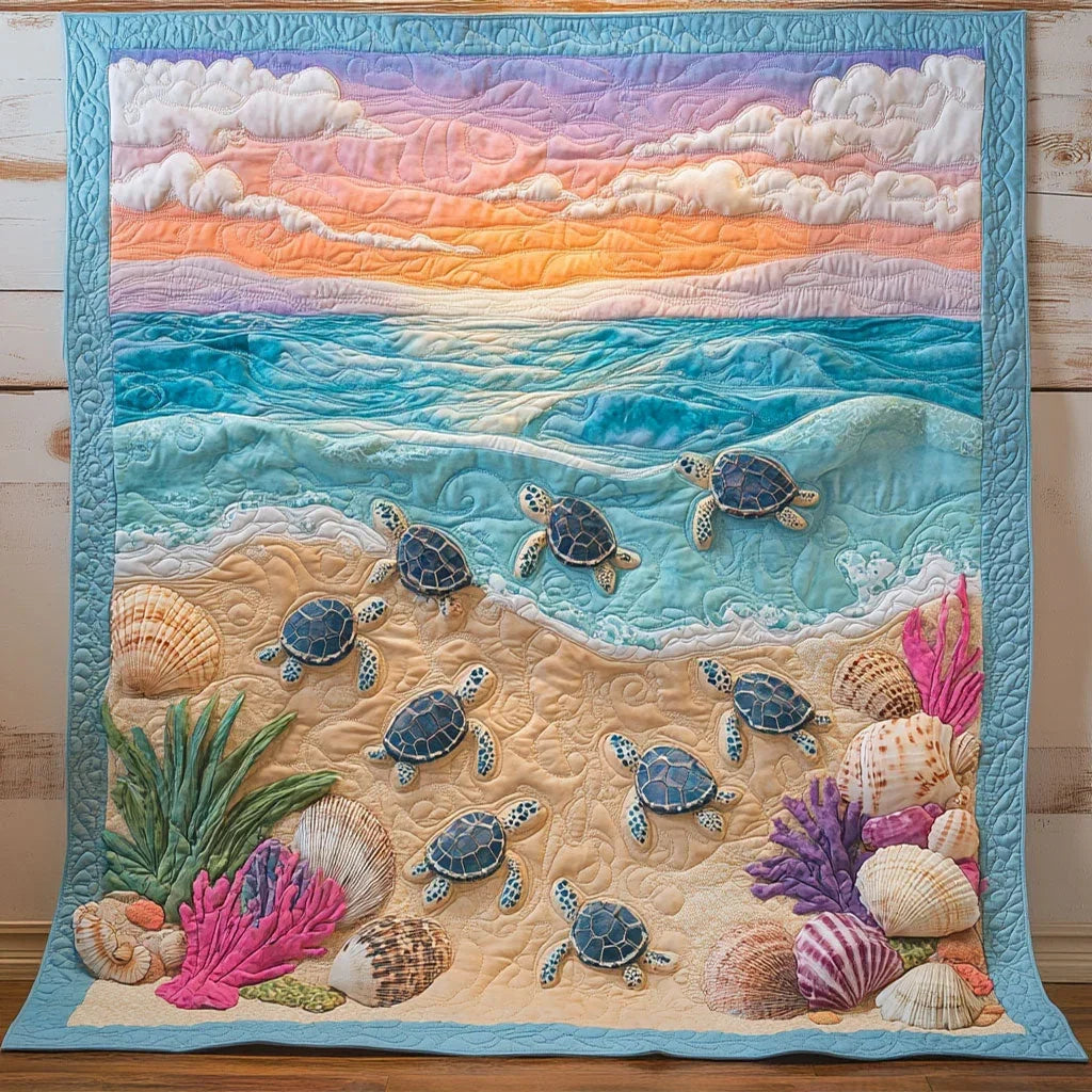 Sea Turtle Quilt Blanket