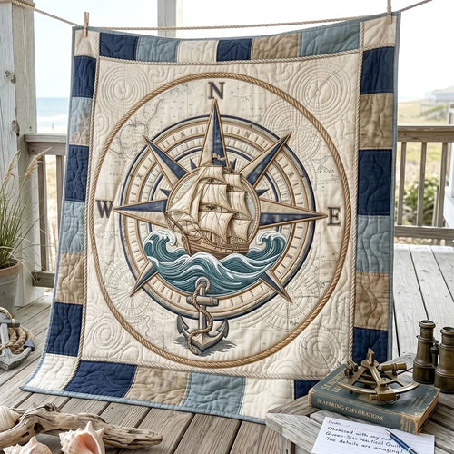 Seafarer's Compass Quilt Blanket