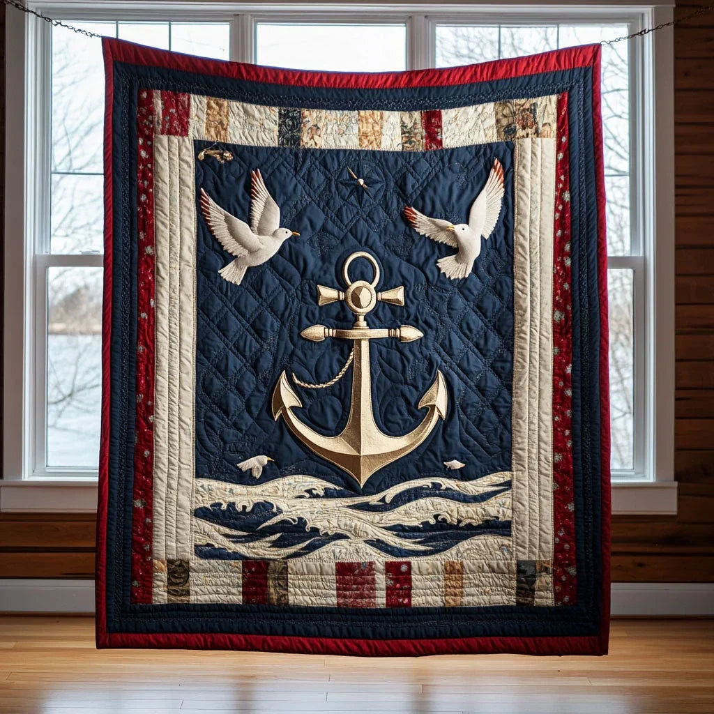 Seafarer's Emblem Quilt Blanket