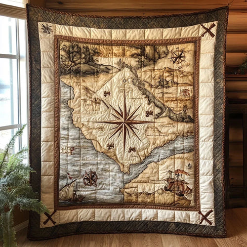 Seafarer's Map Quilt Blanket