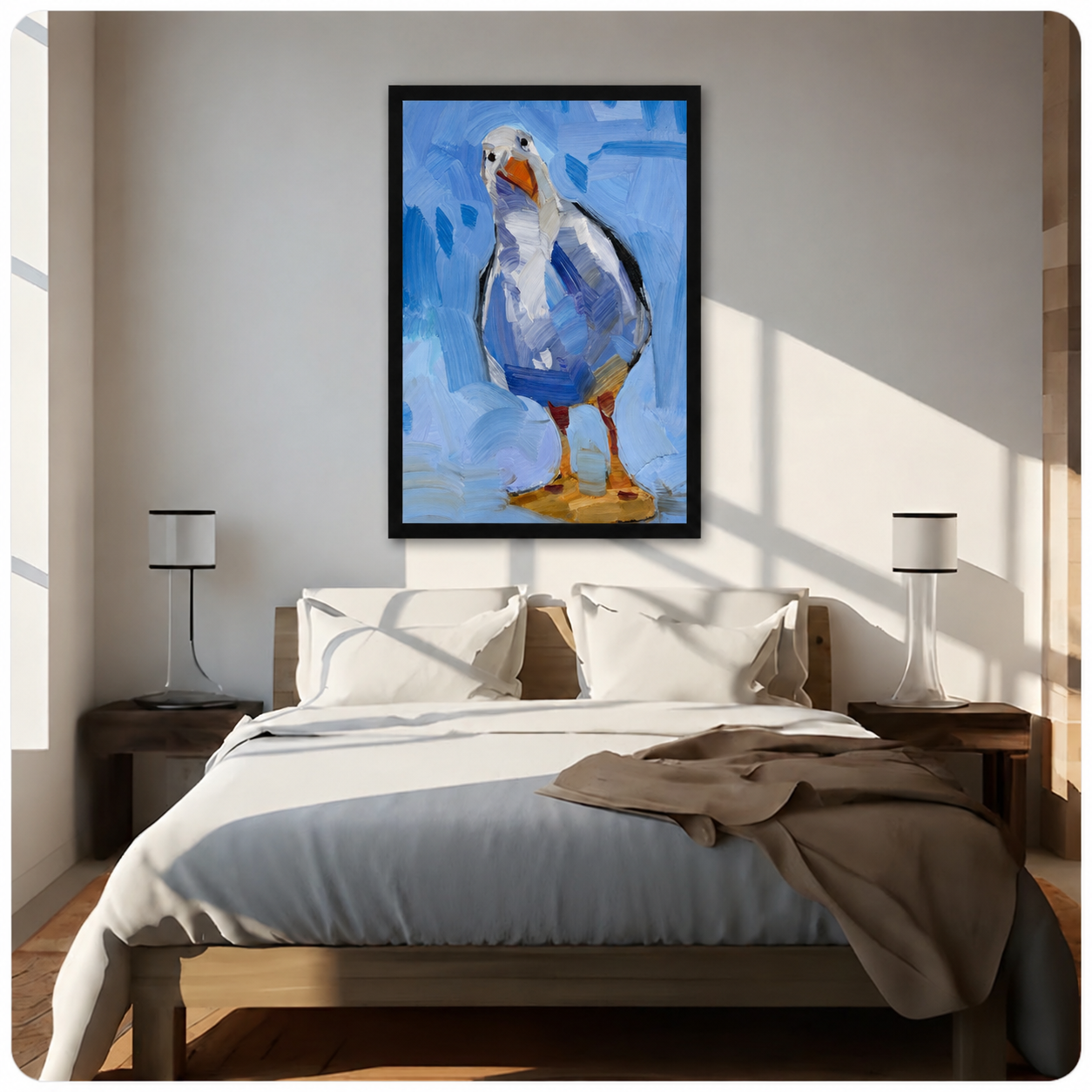 Bold Seagull Oil Painting Canvas Wall Art