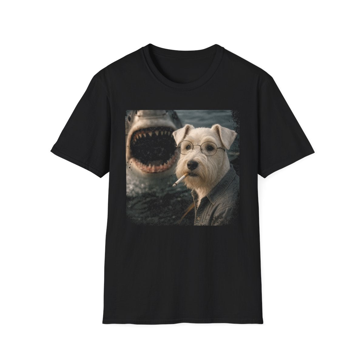 Sealyham Terrier and Shark Tee
