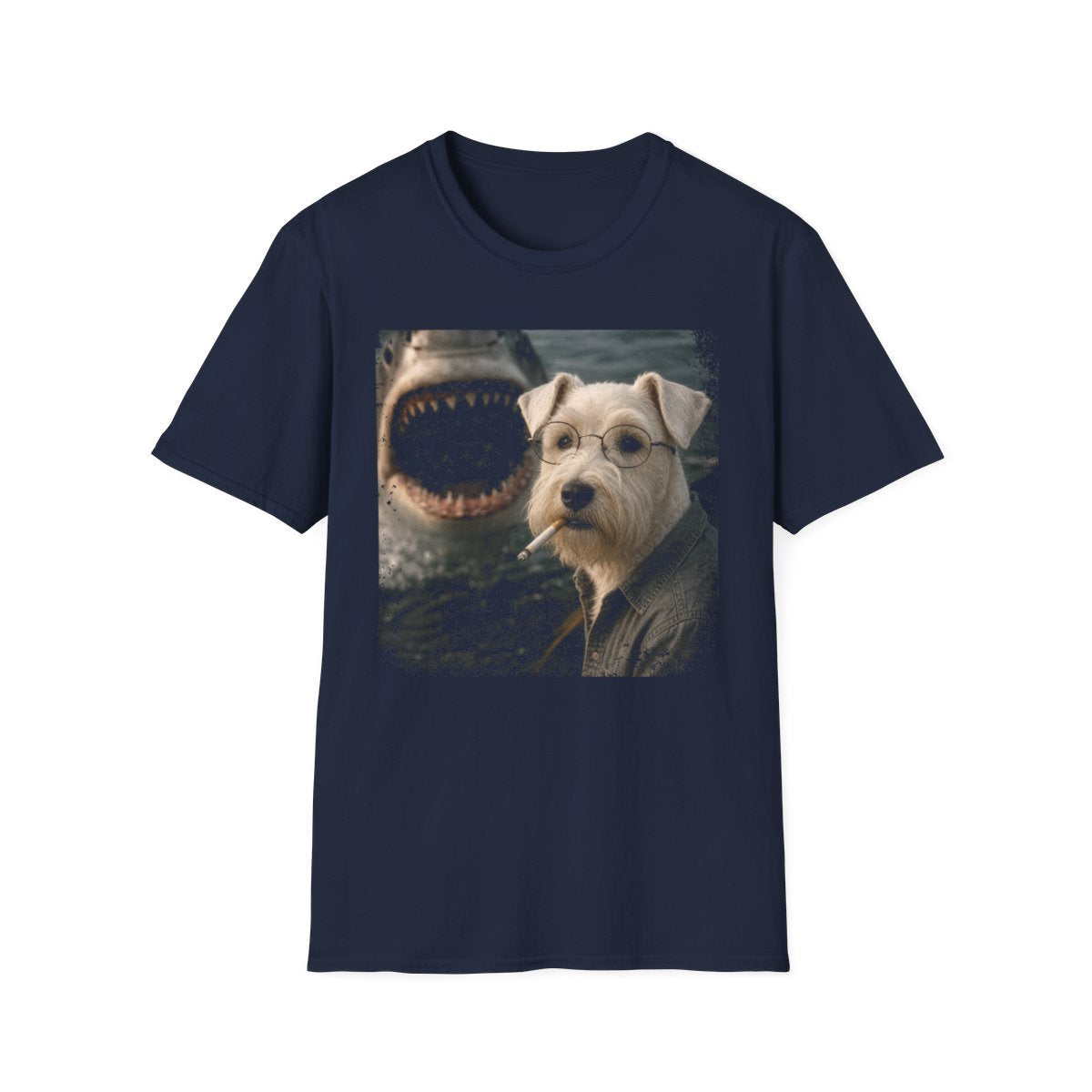 Sealyham Terrier and Shark Tee