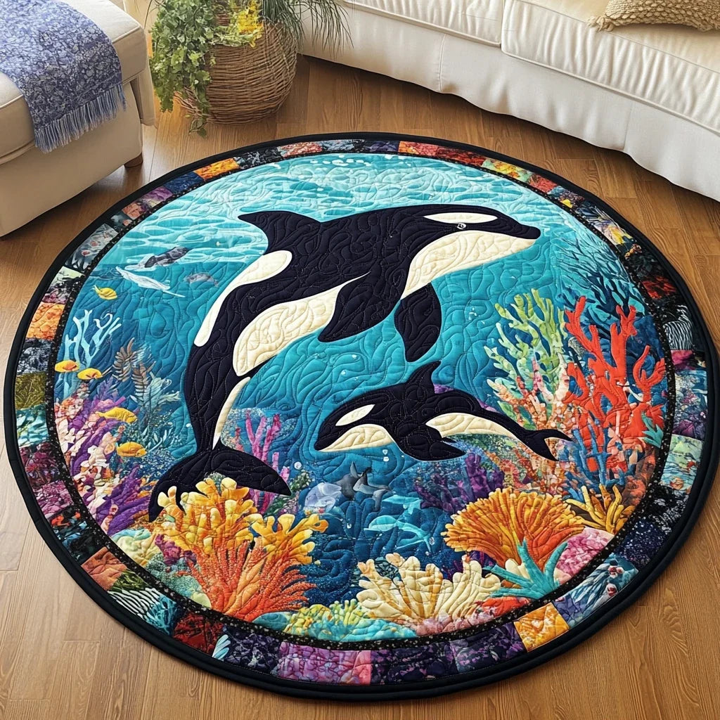 Seaside Serenity Quilted Round Mat