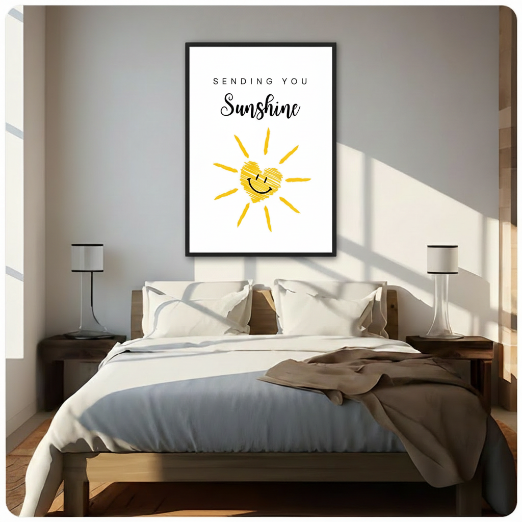 Sending You Sunshine Inspirational Canvas Wall Art