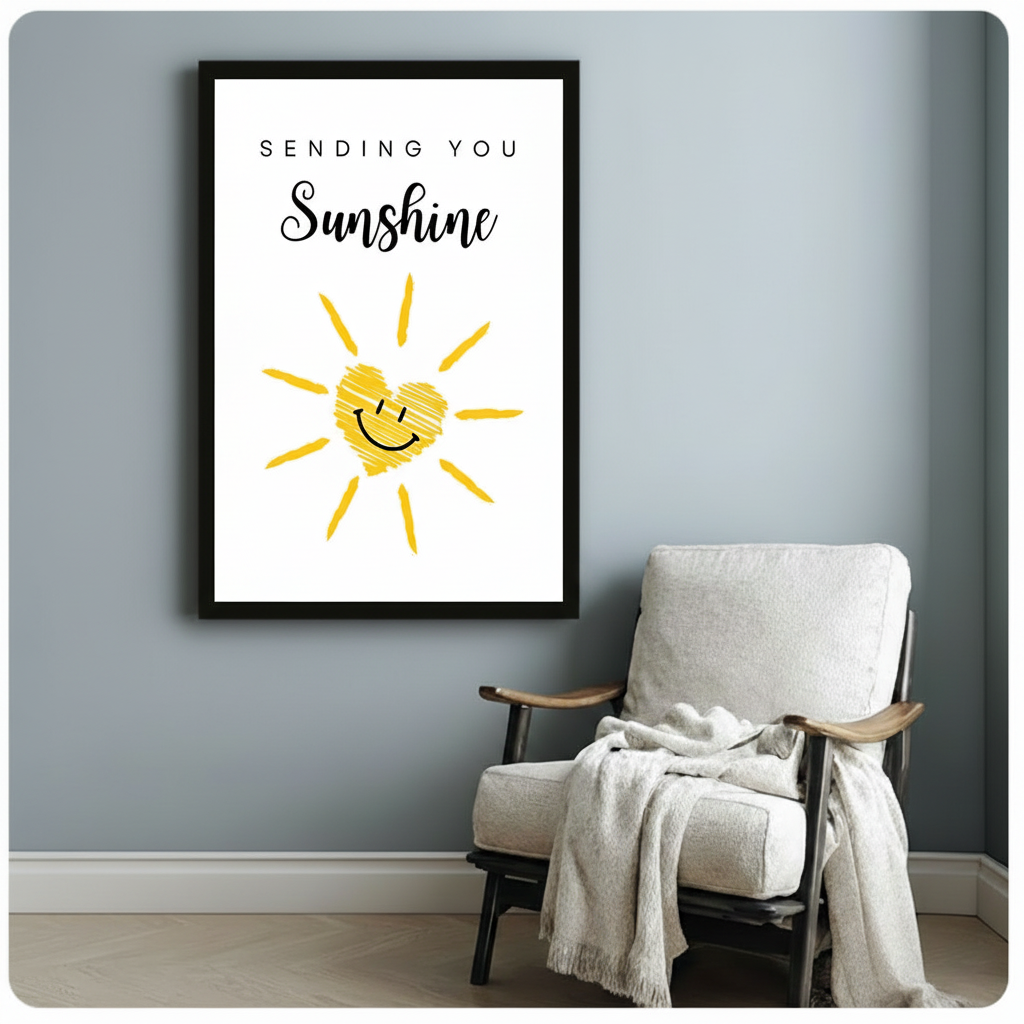 Sending You Sunshine Inspirational Canvas Wall Art