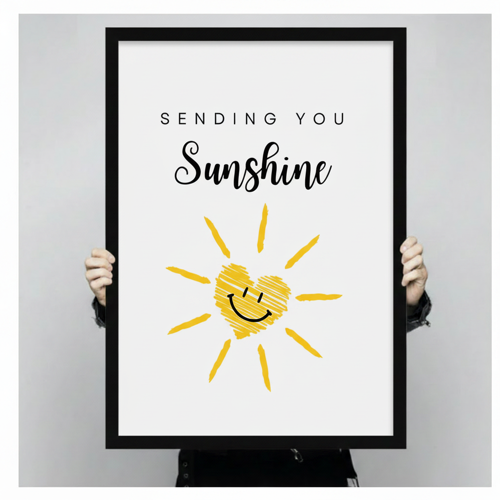 Sending You Sunshine Inspirational Canvas Wall Art