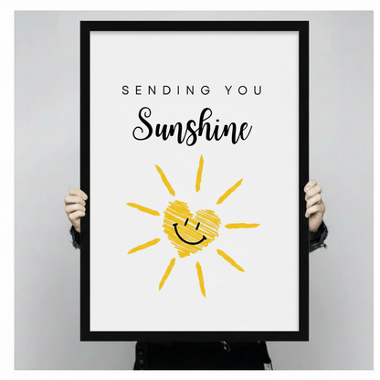 Sending You Sunshine Inspirational Canvas Wall Art