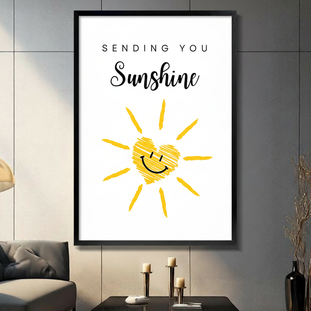 Sending You Sunshine Inspirational Canvas Wall Art