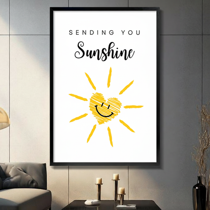 Sending You Sunshine Inspirational Canvas Wall Art