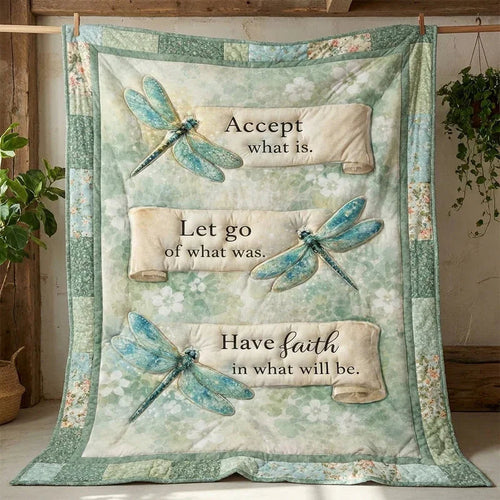Serene Acceptance Quilt Blanket - Quilted Blanket by Wild and Way