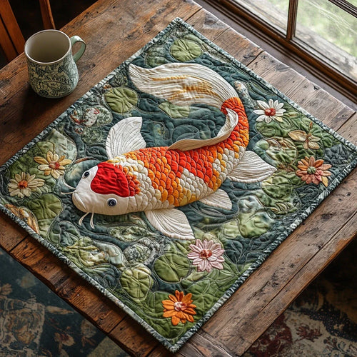 Serene Current Quilted Table Topper