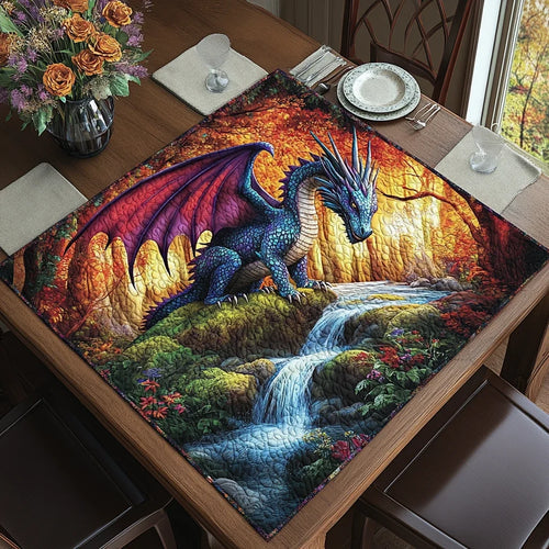 Serene Dragon Quilted Table Topper