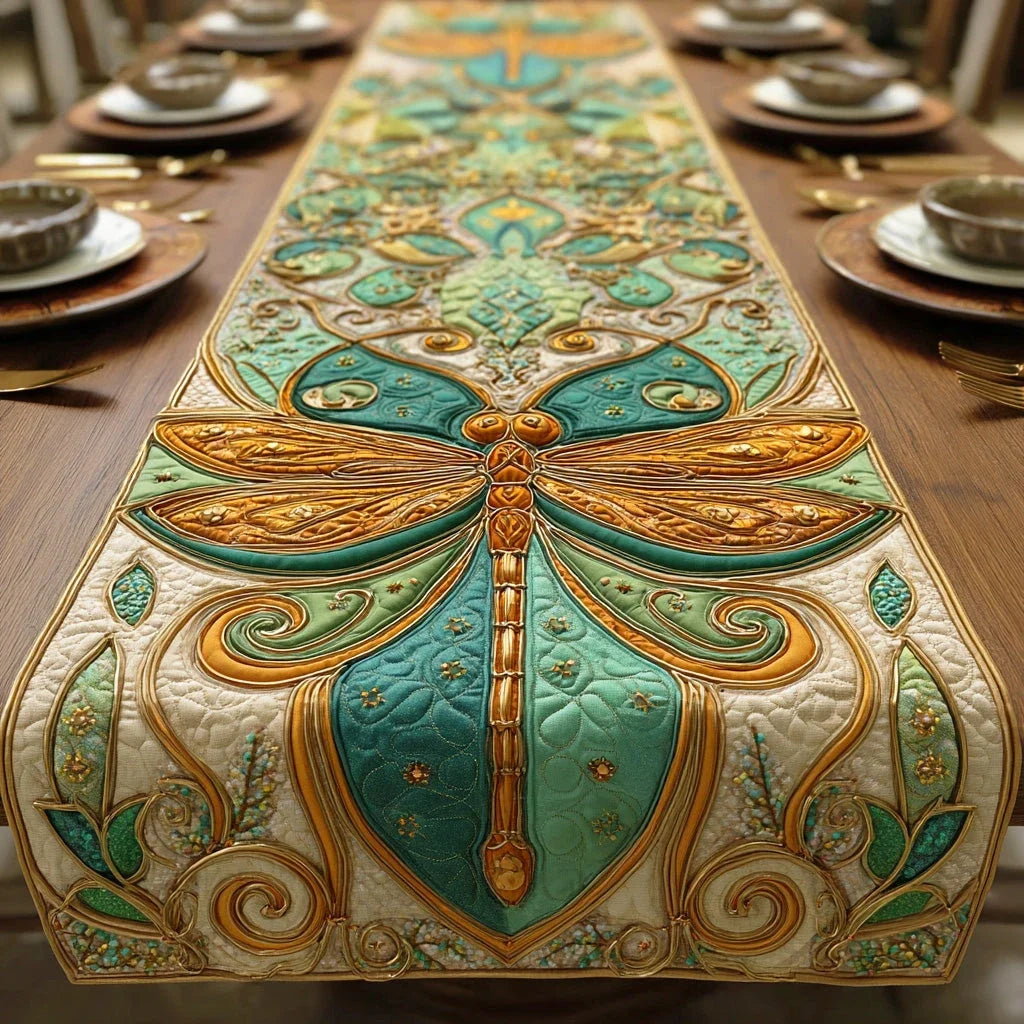 Serene Meadow Path Quilted Table Runner