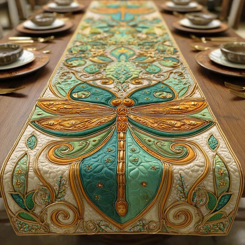 Serene Meadow Path Quilted Table Runner