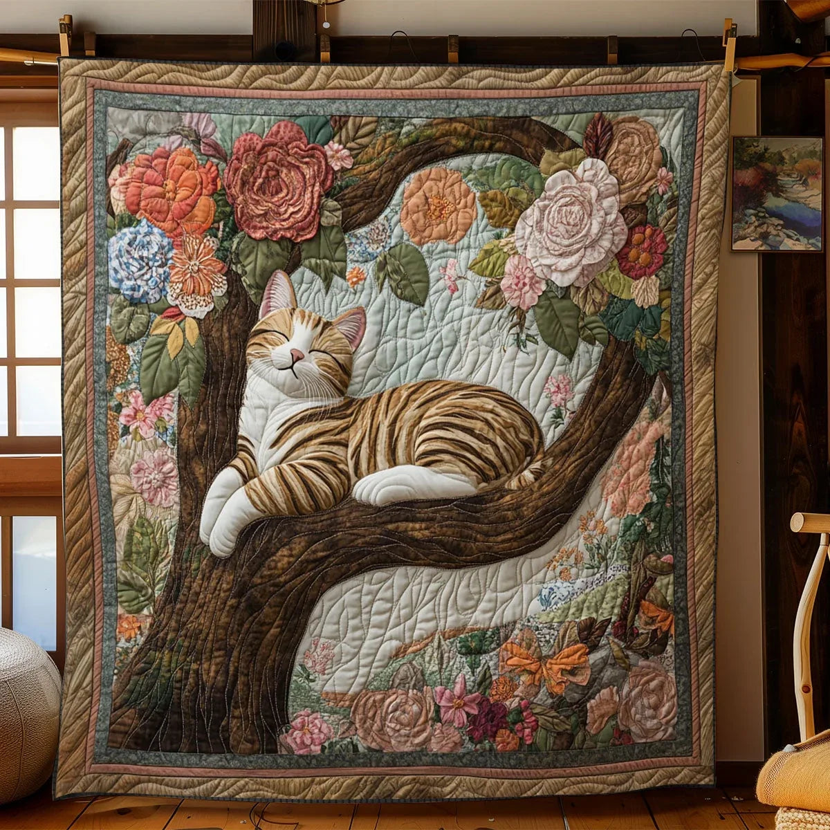 Serenity In Stripes Quilt Blanket